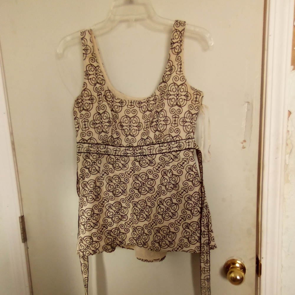 Vintage beige peplum top